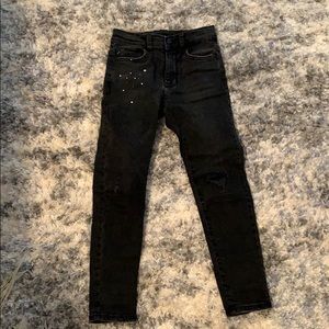 Toddler boy black distress jeans